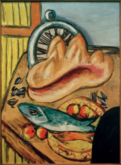 Stillleben mit Fisch und Muschel von Max Beckmann