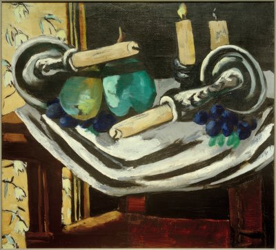 Stillleben mit umgestürzten Kerzen von Max Beckmann