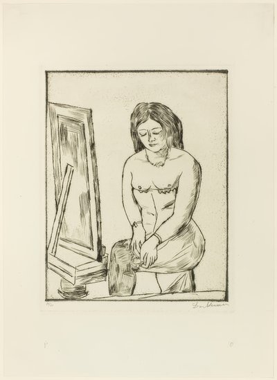 Toilette (Vor dem Spiegel) von Max Beckmann