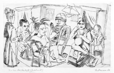 Vor dem Maskenball von Max Beckmann