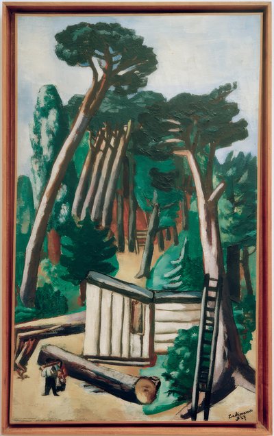 Waldlandschaft mit Holzfällern von Max Beckmann