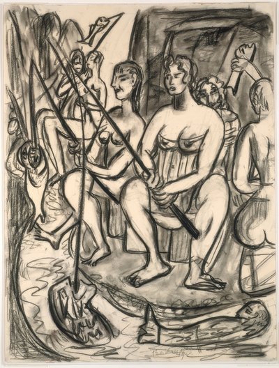Frauen beim Fischen von Max Beckmann