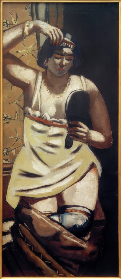 Zigeunerin, Akt mit Spiegel von Max Beckmann