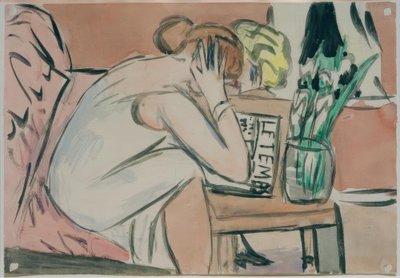 Zwei lesende Mädchen von Max Beckmann