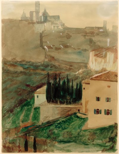 Blick auf Siena von Max Klinger