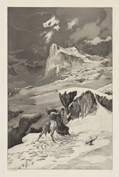 Intermezzi, Opus IV, Bl. 5: Kämpfende Zentauren von Max Klinger