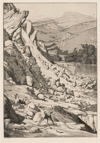 Erdrutsch Opus IV, 6, 1881 von Max Klinger