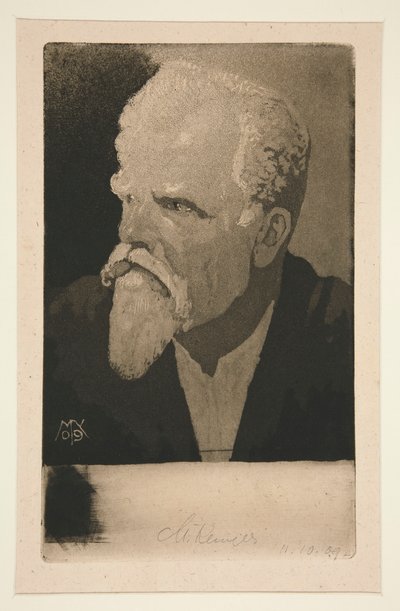 Selbstbildnis mit Zigarre von Max Klinger