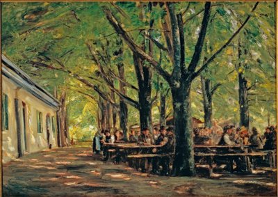 Biergarten in Brannenburg von Max Liebermann