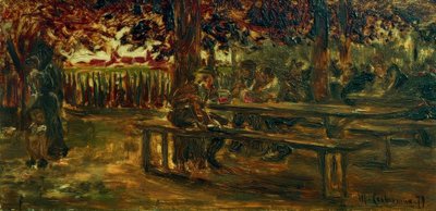 Biergarten in Etzenhausen von Max Liebermann