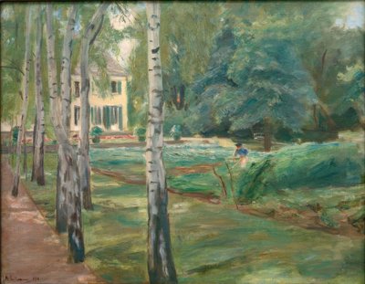 Die Birkenallee im Wannseegarten nach Westen von Max Liebermann