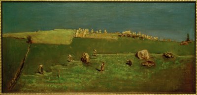 Die Mäher - Heuernte in Tirol von Max Liebermann