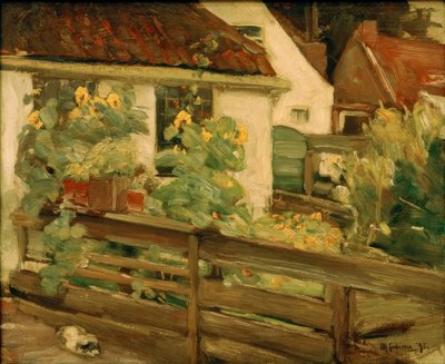 Garten mit Sonnenblumen von Max Liebermann