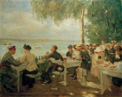 Gartenlokal an der Havel – Nikolskoe von Max Liebermann