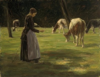 Kuhhirtin von Max Liebermann