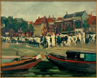 Rindermarkt in Leyden von Max Liebermann