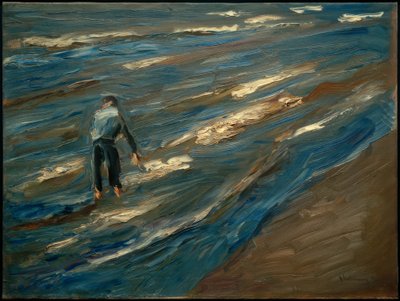 Muschelfischer am Strand - Blauer See von Max Liebermann