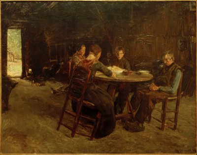 Ostfriesische Bauern beim Tischgebet von Max Liebermann