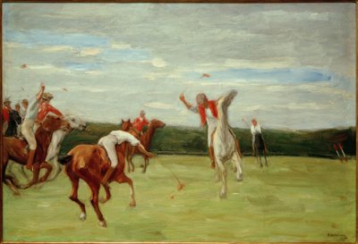 Polospieler im Jenischs Park von Max Liebermann