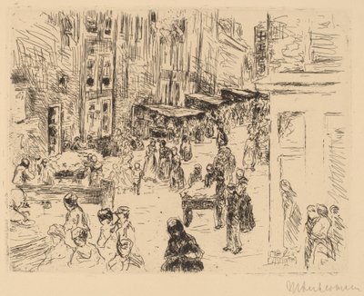 Das jüdische Viertel in Amsterdam von Max Liebermann