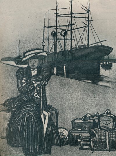 Die Reisende, ca. 1920, 1923 von Maxime Pierre Jules Dethomas