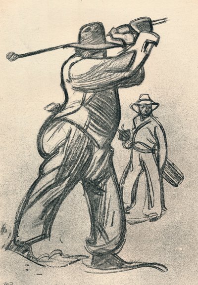 Le Joueur De Golf, ca. 1920, 1923 von Maxime Pierre Jules Dethomas