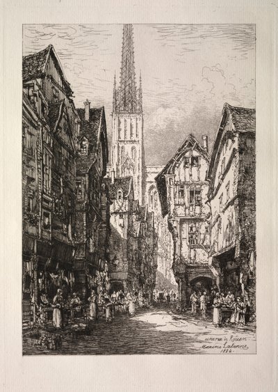 Eine Straße in Rouen von Maxime Lalanne