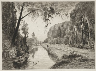 Kanal bei Pont Sainte-Maxence, ca. 1878 von Maxime Lalanne