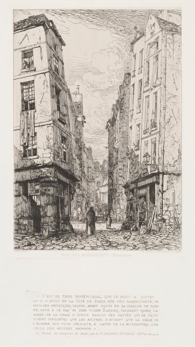 Rue des Marmousets (Alt-Paris) von Maxime Lalanne