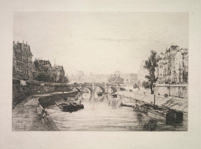 Blick von der St. Michel Brücke, 1865 von Maxime Lalanne