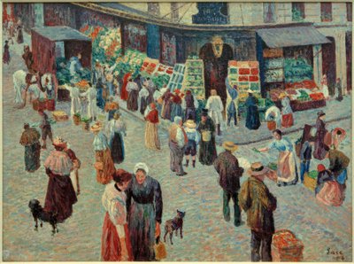 Lebensmittelladen, Rue des Abbesses von Maximilien Luce