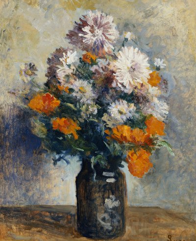 Vase mit Dahlien von Maximilien Luce