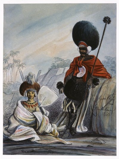 Indigenes Paar der Marquesas-Inseln von Maximilien Radiguet