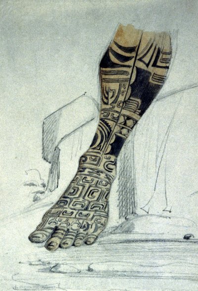 Maori-Fuß-Tattoo von Maximilien Radiguet