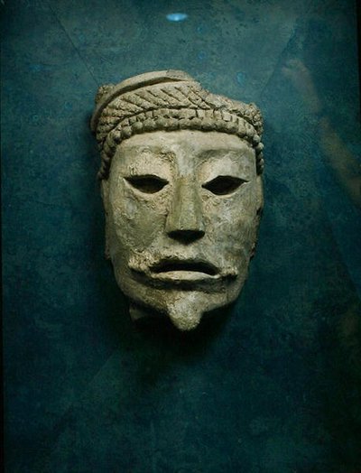 Totenmaske, Comalcalco, Tabasco, Mexiko von Mayan Mayan