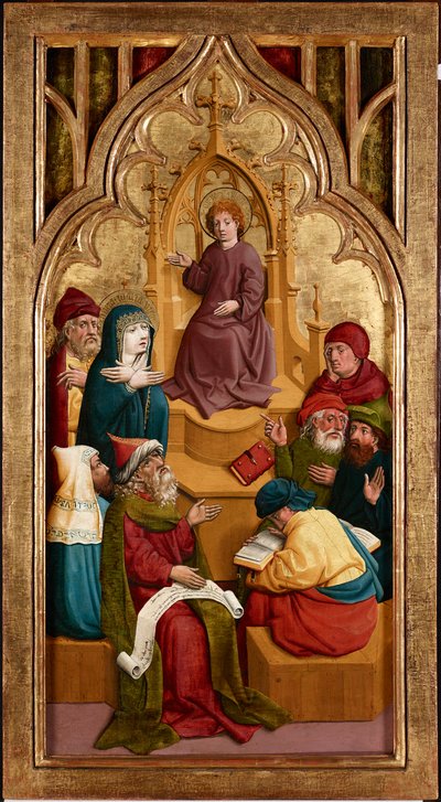 Der zwölfjährige Jesus im Tempel von Meister von Schloss Lichtenstein