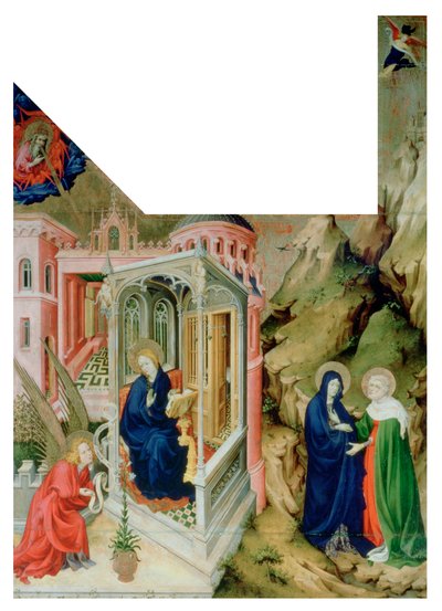 Verkündigung und Heimsuchung, 1394-1399 von Melchior Broederlam