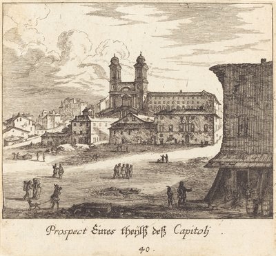 Stadtansicht von Melchior Küsel after Johann Wilhelm Baur