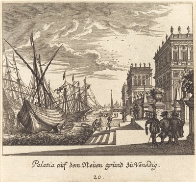 Paläste, Venedig von Melchior Küsel after Johann Wilhelm Baur