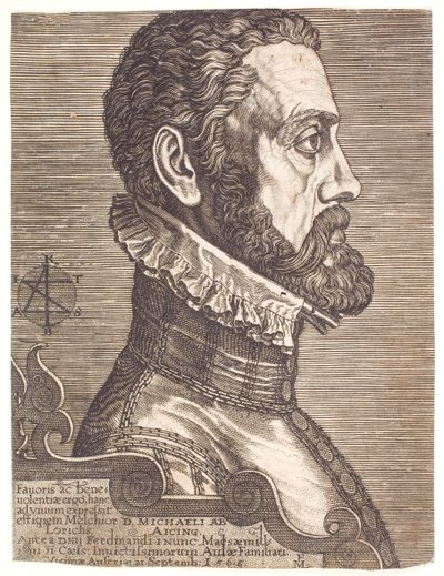 Der Geograph Freiherr Michael von Aitzing von Melchior Lorck