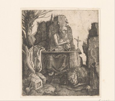 Hl. Hieronymus und der Löwe von Melchior Lorck