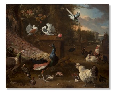 Menagerie, ca. 1680 von Melchior de Hondecoeter