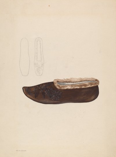 Pantoffel, ca. 1936 von Melita Hofmann