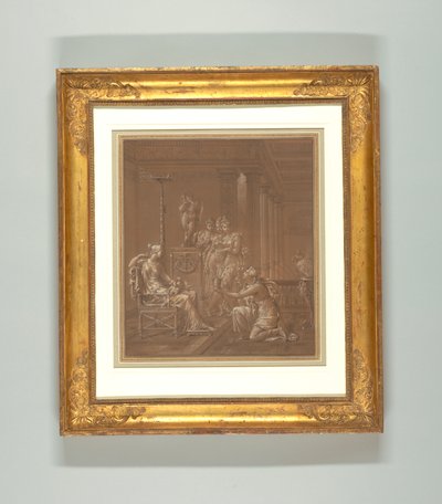 Zeichnung, Tapetendesign von Merry Joseph Blondel