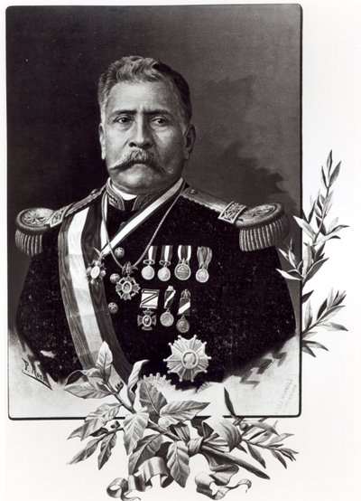 Porträt von Porfirio Diaz (1830-1915) von Mexican School