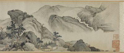 Einsiedlerbehausungen in den Herbstbergen von Mi Wanzhong