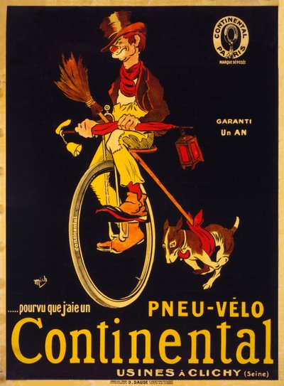 Pourvu que jaie un pneu-vélo Continental, um 1900 von Mich
