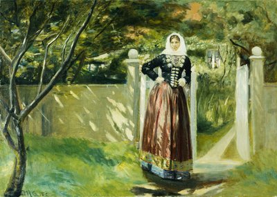 Am Gartentor, 1902 von Michael Peter Ancher