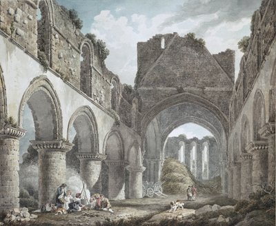 Buildwas Abbey, Shropshire, 18. Jahrhundert von Michael Rooker