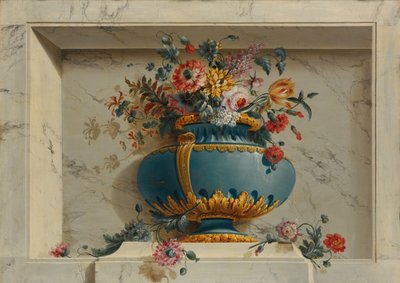 Blumenvase in einer Nische von Michel Bruno Bellenge